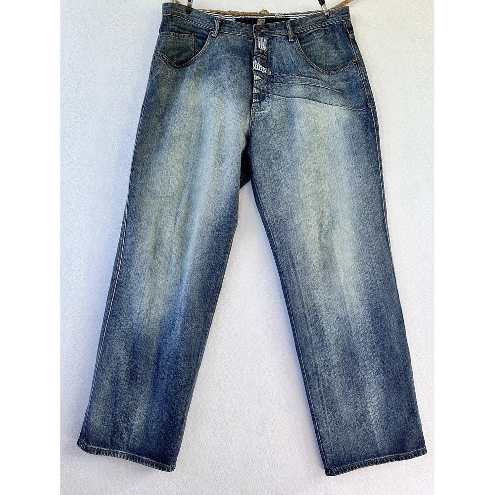 Marithe Francois Girbaud Blue Jeans Y2K 36M (39 x 33) VTG Wide Leg Grunge